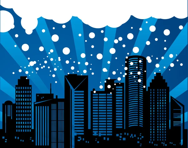 Résumé hiver urbain — Image vectorielle