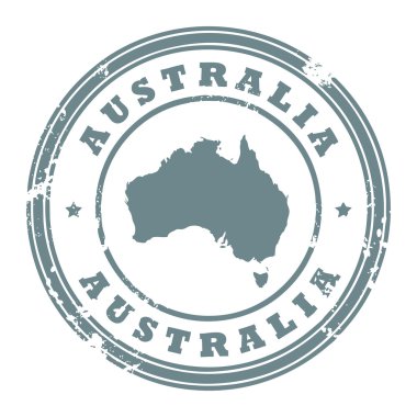 Australia stamp clipart