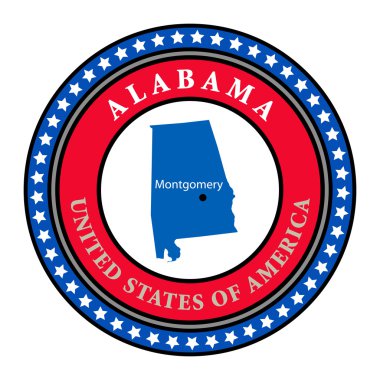 Label Alabama clipart