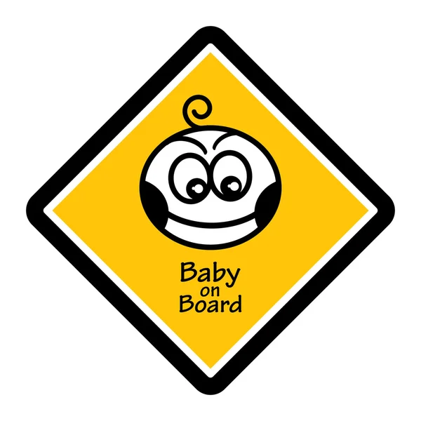 婴儿在船上 — 图库矢量图片