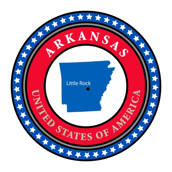 Étiquette Arkansas — Image vectorielle