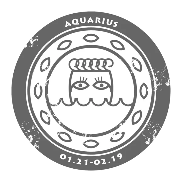 Zodiac Aquarius — Stock Vector