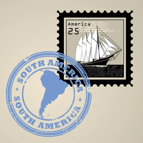 南アメリカ切手 — ストックベクタ