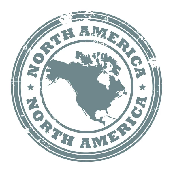 Severní Amerika razítko — Stockový vektor