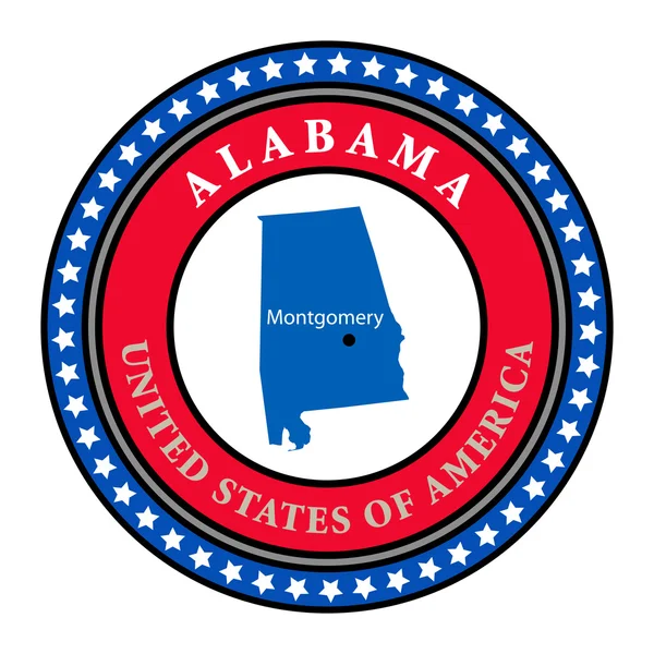 Лейбл Alabama — стоковый вектор