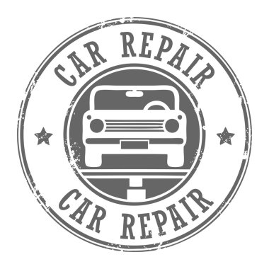 Car repair stamp clipart