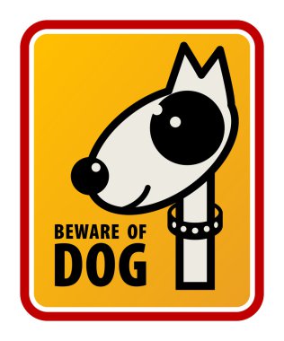 Beware of dog clipart