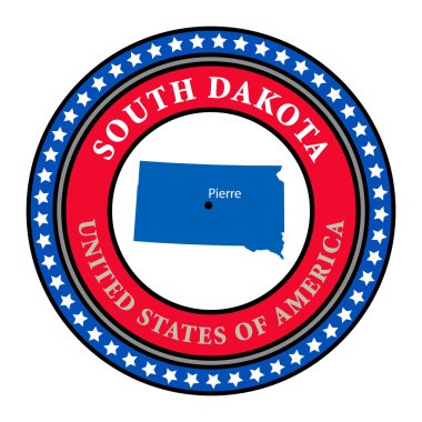 Label South Dakota clipart