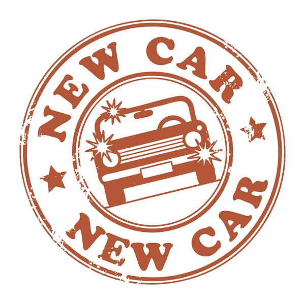 New Car stamp — Stock Vector