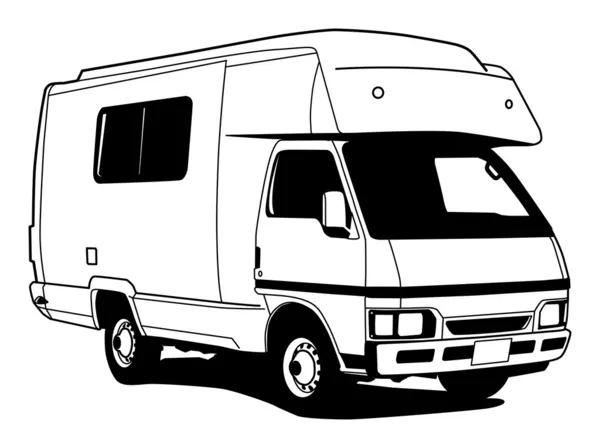 Illustration camping-car — Image vectorielle