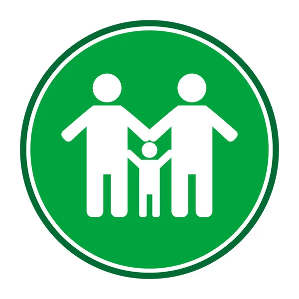 Green family sign — Stock Vector