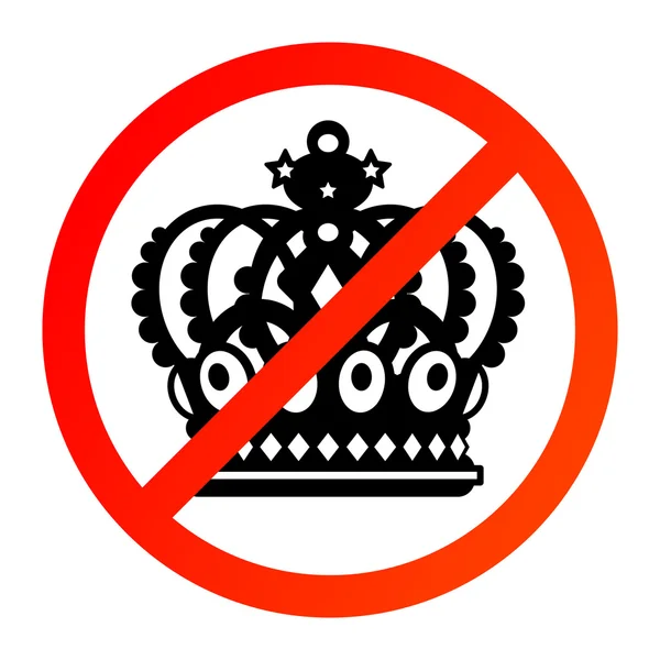 Не Корона знак — стоковий вектор