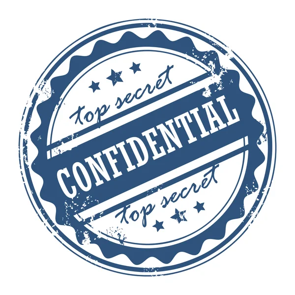 Stamp Confidential - Top secret — Stock Vector