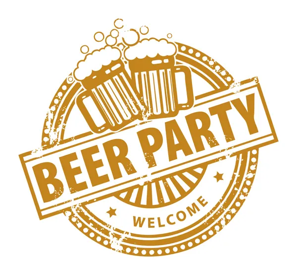 Σφραγίδα κόμμα μπύρα — Διανυσματικό Αρχείο