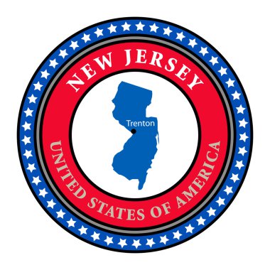 Label New Jersey clipart