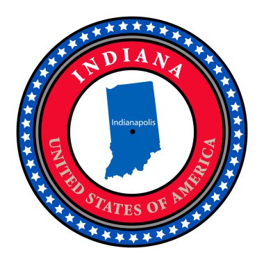 Label Indiana clipart