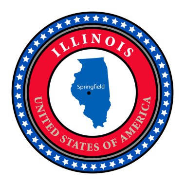 Label Illinois clipart