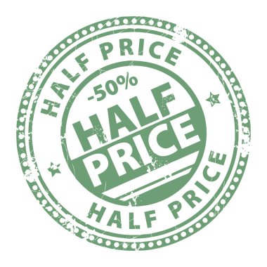 Half Price stamp clipart