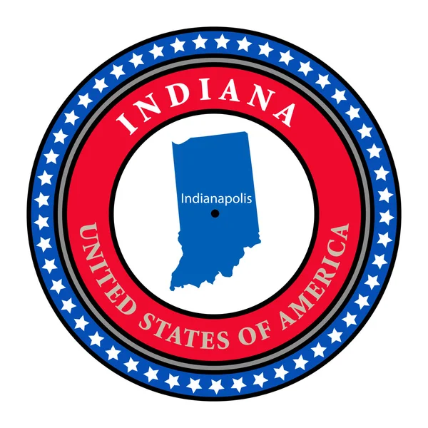 Label Indiana — Stockvector