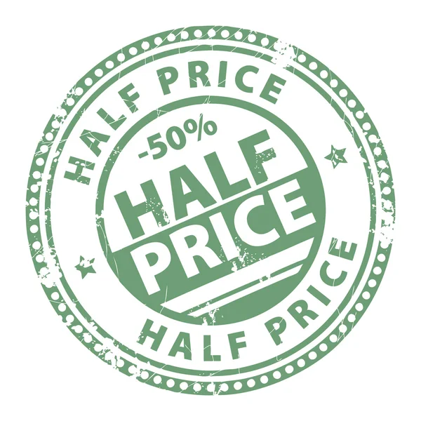 Half Price stamp — Stock Vector