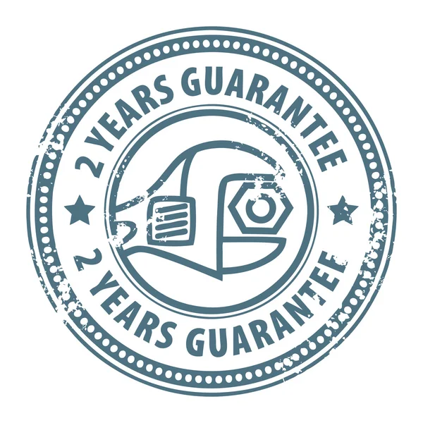 2 years guarantee stamp — Stock Vector