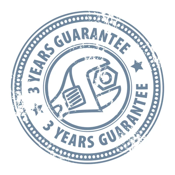 3 years guarantee stamp — Stock Vector