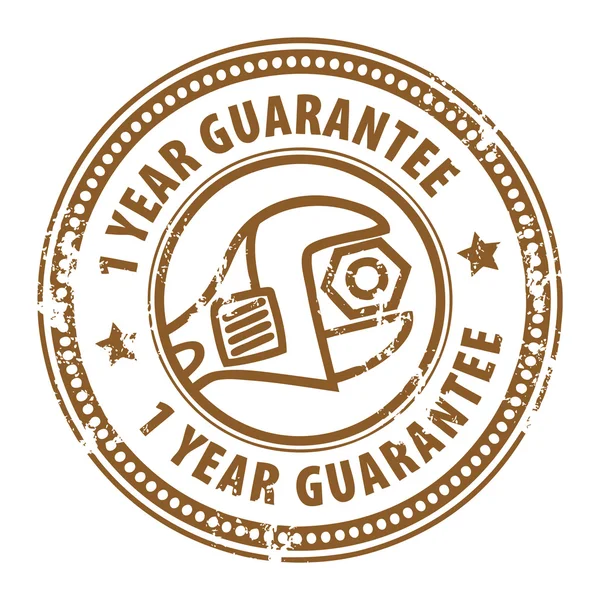 stock vector 1 year guarantee stamp