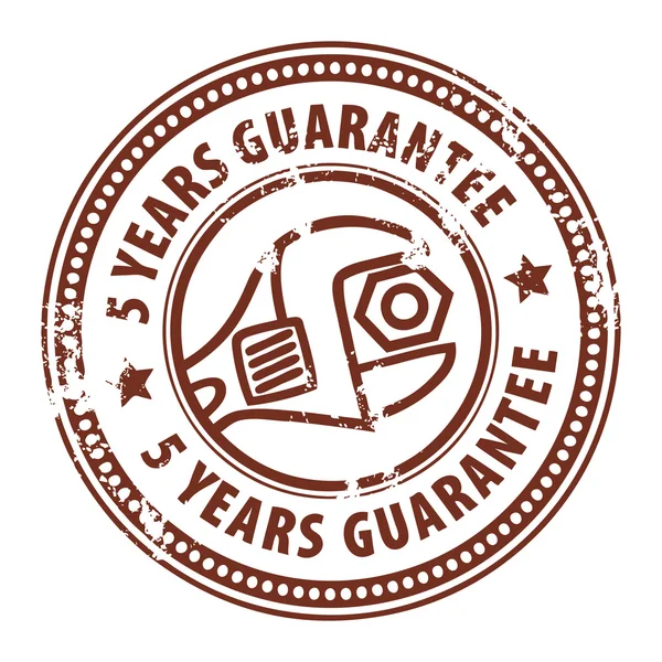 5 ani garanție timbru — Vector de stoc