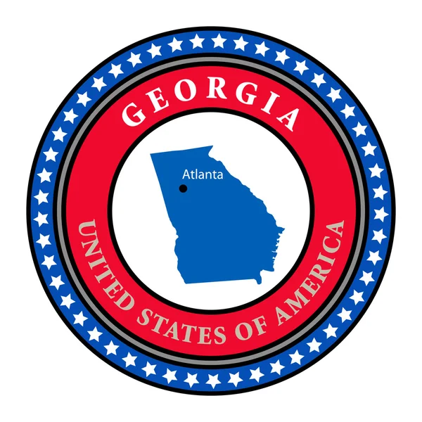 Label Georgia — Stock Vector