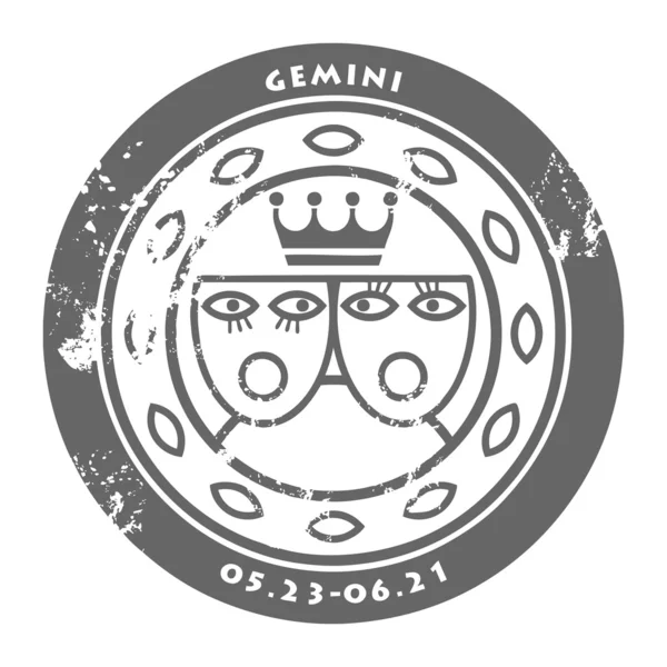 Zodiac Gemini — Stock Vector