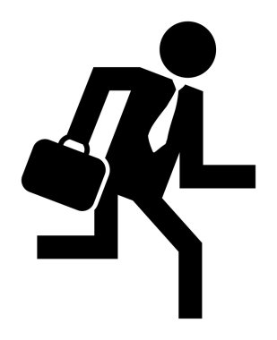 Businessman running icon clipart