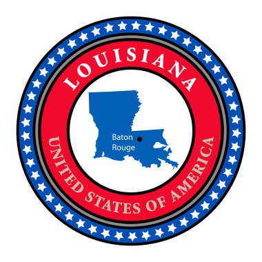 Label Louisiana clipart