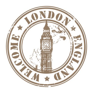 London, England stamp clipart