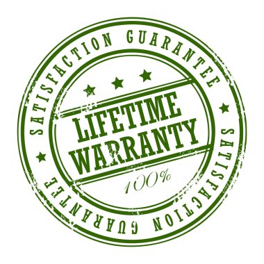 Lifetime warranty stamp clipart