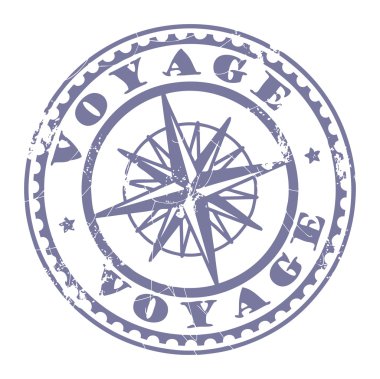 Voyage stamp clipart