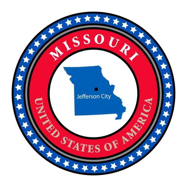 Etiqueta Missouri — Archivo Imágenes Vectoriales