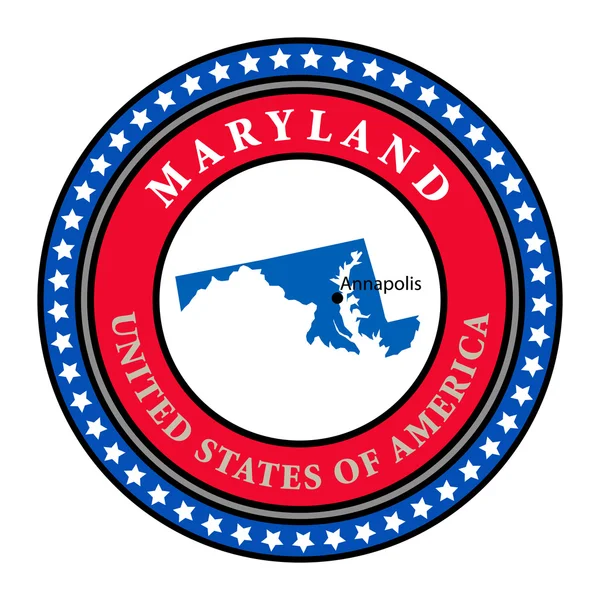 Etiqueta Maryland — Vector de stock