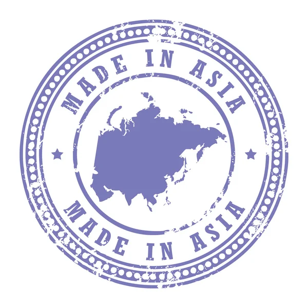 Timbre fabriqué en Asie — Image vectorielle