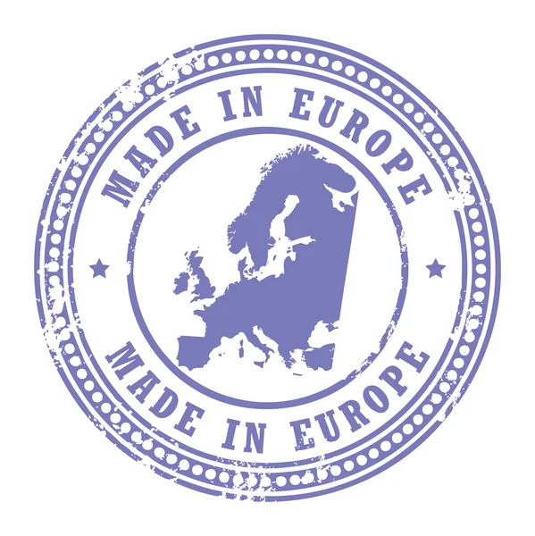 Gemaakt in Europa stempel — Stockvector