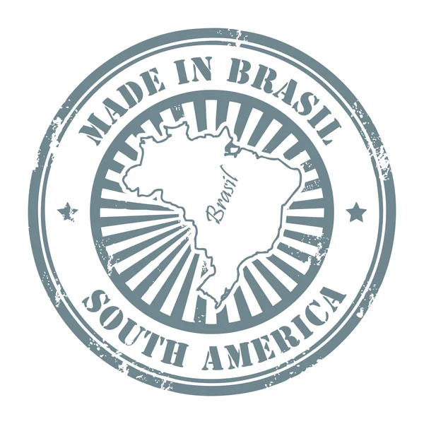 Feito em selo brasil —  Vetores de Stock