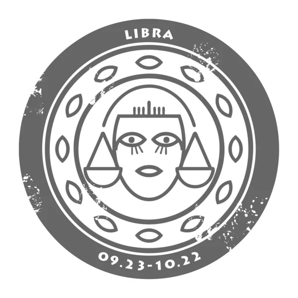 Libra zodiak - Stok Vektor