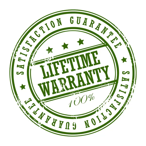 Lifetime warranty stamp — Stock Vector