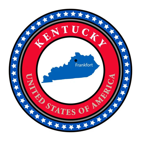 Label Kentucky — Stockvector