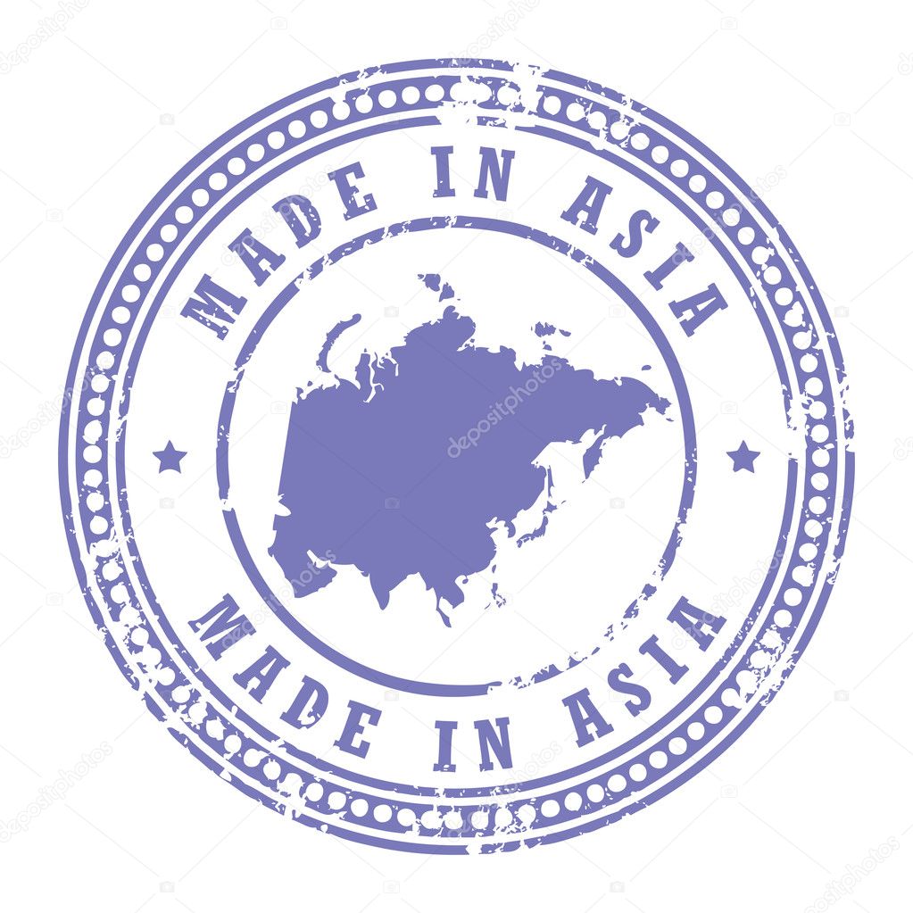 Made In Asia Stamp Vector Image By C Fla Vector Stock