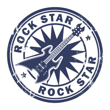 Rock Star stamp clipart