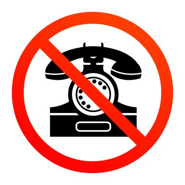 No phone sign clipart