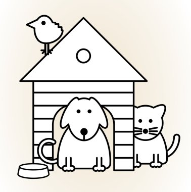 Pets abstract clipart