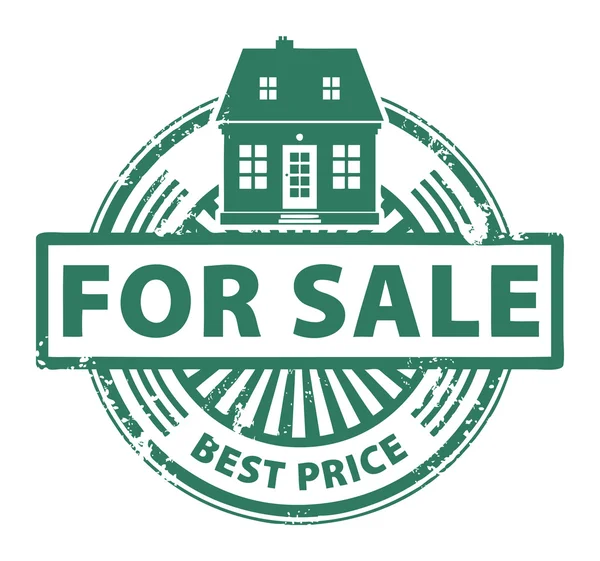 Dom/mieszkanie sprzedaż stempel — Wektor stockowy