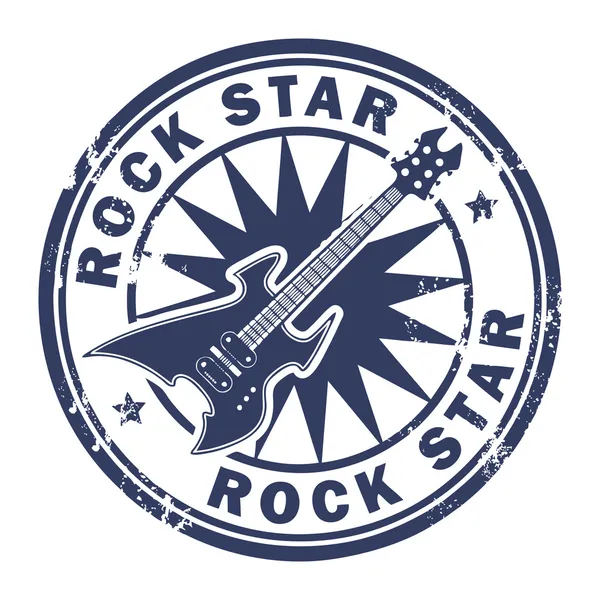 Timbre rock star — Image vectorielle