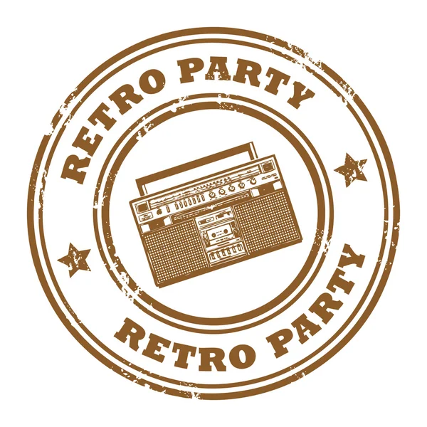 Retro parti damgası — Stok Vektör